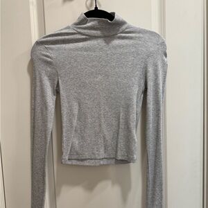 American Eagle Outfitters Heather Gray Long Sleeve Top